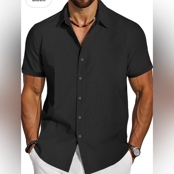 Other - Men's Black Short Sleeve Shirt (059)